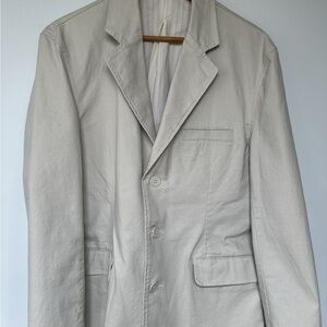 Authentic Prada Men 3. Bottom Beige Blazer Jacket